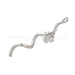 Pendentifs en laiton zircon cubique pavé&nbsp;KK-Q048-10P
