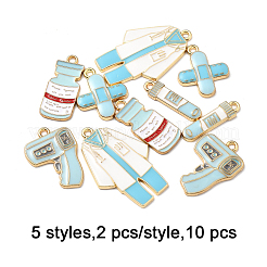 10 pendentif en alliage émaillé à thème médical&nbsp;FIND-FP0002-81