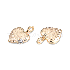 Breloques de zircone cubique clair pavés en laiton&nbsp;KK-N232-481