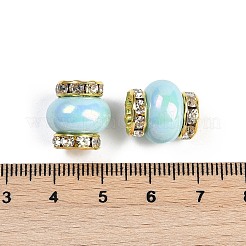 Perles en résine avec rondelle de strass en laiton&nbsp;KK-H490-05G-05
