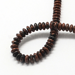 Rondelle natürliche Mahagoni Obsidian Perlenstränge&nbsp;X-G-Q447-03