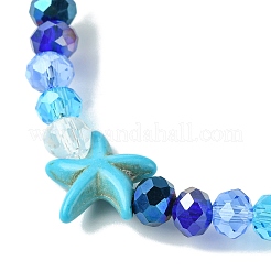 Verre électrolytique bracelets perles extensibles&nbsp;BJEW-JB10900