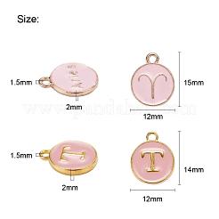 2 Sets 2 Arten vergoldete Legierungs-Emaille-Charms&nbsp;ENAM-YW0001-28A