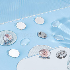 Rohling-Set für ovale Broschen&nbsp;DIY-UN0005-20