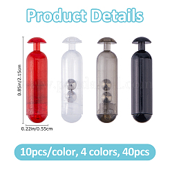 40 señuelo de pesca de PVC y acero inoxidable de 4 colores con sonajero.&nbsp;FIND-FH0017-57