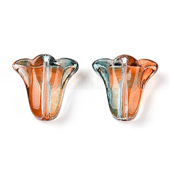 Spruzzare perle di vetro trasparente dipinte&nbsp;GLAA-D006-20C
