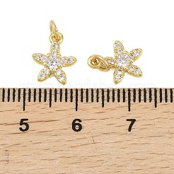 Latón micro pavimenta claro cubic zirconia encantos&nbsp;KK-D218-23G-03