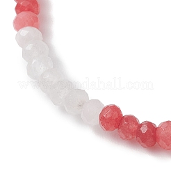 Braccialetti elastici con perline di giada malese naturale tinta&nbsp;BJEW-JB13042-02