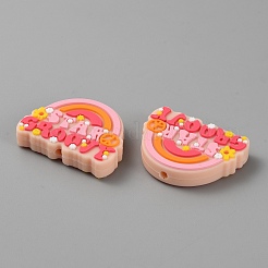 Perles focales en silicone de qualité alimentaire&nbsp;SIL-WH0001-66C