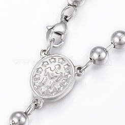 Bracciali con ciondoli in acciaio inossidabile 304 anti-ossidazione&nbsp;BJEW-F292-04P