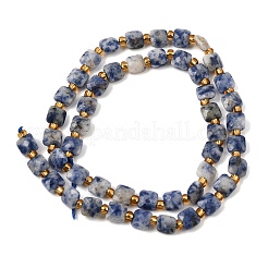 Perles de jaspe tache bleue naturelle&nbsp;GG-CBA96AE-A09-6x6mm