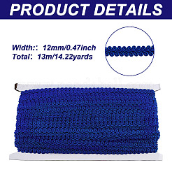 Cintas de encaje ciempiés de poliéster de 13 m&nbsp;SRIB-WH0011-223D