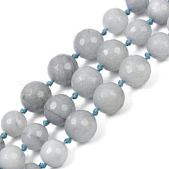 Natürliche weiße Jade perlen Stränge&nbsp;G-Z105-A01-01B