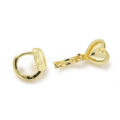 Orecchini a cerchio in ottone a cuore&nbsp;EJEW-L211-011F-G
