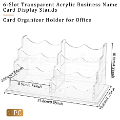 Visitenkartenständer aus transparentem Acryl mit 6 Steckplatz&nbsp;ODIS-WH0030-64B