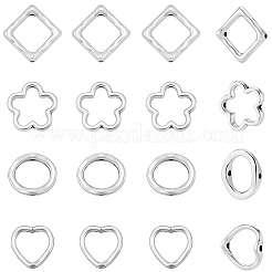 160 Stück 4 Stile Perlenrahmen aus Legierung im tibetischen Stil&nbsp;FIND-PA0001-39