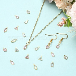20 pz 10 stili ottone micro pavé zirconia cubica charms&nbsp;KK-YW0004-67