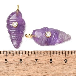 Natürliche Amethyst geschnitzte Anhänger&nbsp;G-H357-04G-09
