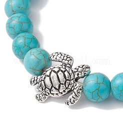 Pulseras elásticas de piedras preciosas mixtas naturales y sintéticas para mujer&nbsp;BJEW-JB10087