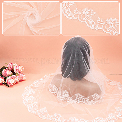 Brautschleier aus Stoffnetz&nbsp;OHAR-WH0033-016B