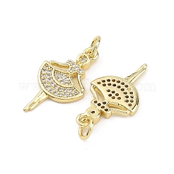 Messing micro pave klare zirkonia anhänger&nbsp;KK-B177-06G
