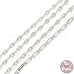 Anlaufschutz rhodinierte 925 Sterling Silber Figaro Ketten&nbsp;STER-F052-12P