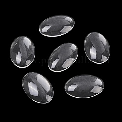 Transparent oval Glas Cabochons&nbsp;X-GGLA-R022-30x20