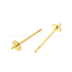 Componenti per orecchini a bottone in acciaio inossidabile 304&nbsp;STAS-P370-01B-G