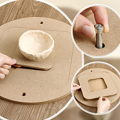 Tragbare Ton-Keilplatte aus mitteldichter Faserplatte (MDF) mit integrierter Konstruktion&nbsp;AJEW-PH0006-65B