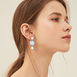 Boucles d'oreilles à tige en acier inoxydable 304&nbsp;EJEW-SP0001-17C