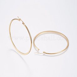 Orecchini a cerchio grandi in acciaio inossidabile 304&nbsp;EJEW-F105-15G