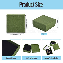 12 boîte de rangement de bijoux en carton avec éponge&nbsp;CON-TA0001-43B