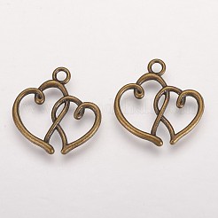 Idée cadeaux Saint Valentin pour elle 2015 pendentifs en alliage de style tibétain&nbsp;X-TIBEP-21057-AB-NR