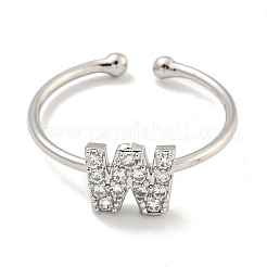 Offene Manschettenringe aus Messing mit Rack-Beschichtung für Damen&nbsp;RJEW-F162-02P-W