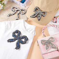 4 stücke 4 arten bowknot glas strass perlen blume applqiues&nbsp;PATC-GO0001-11
