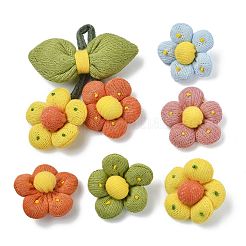6 broche de algodón con flores de 6 estilos&nbsp;JEWB-CJ0001-72