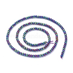 Chapelets de perles en verre électroplaqué&nbsp;EGLA-K014-A-FP10