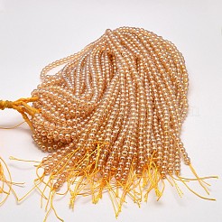 Nachzuahmen österreichische Kristall galvanisieren Glasperlenstränge Rund&nbsp;GLAA-F030-4mm-A01