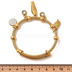 Bracelets à breloques en acier inoxydable 304 pour femmes&nbsp;BJEW-Z141-02G