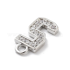 Messing micro pave klare zirkonia anhänger&nbsp;LS-ZIRC-I067-02F