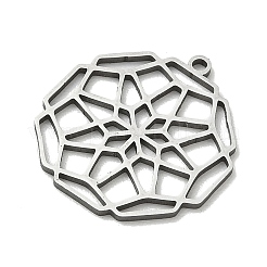 Pendentifs creux en acier inoxydable 201&nbsp;STAS-B136-11P