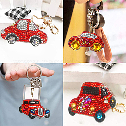 Diy autos diamantmalerei schlüsselanhänger kits&nbsp;DIY-WH0182-16
