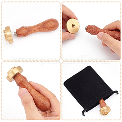 1 tête de tampon en laiton&nbsp;DIY-OC0008-39E