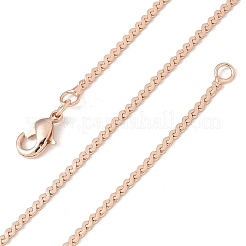 1.5 mm dicke Serpentinenketten aus Messing mit Gestellbeschichtung für Damen und Herren&nbsp;MAK-L044-12RG