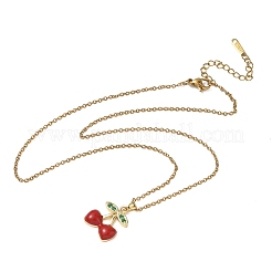 Colliers pendentifs en laiton et émail de zircone cubique&nbsp;SA-CBA7E55-02G