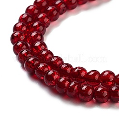 Chapelets de perles en verre craquelé&nbsp;CCG-Q001-4mm-18