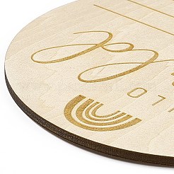 Accessoires de photo de bébé en bois hello world&nbsp;WOOD-D023-07