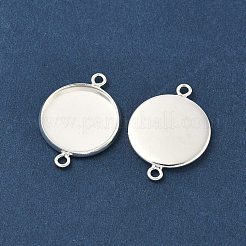 Impostazioni cabochon in ottone tondo piatto&nbsp;KK-K414-13A-S