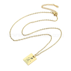 Colliers pendentifs en acier inoxydable 304 avec fleur d'anniversaire pour femmes&nbsp;STAS-S124-03G-09