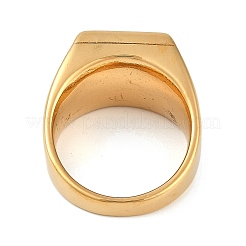 Quadratische Fingerringe aus Edelstahl 304&nbsp;RJEW-D083-14G-01